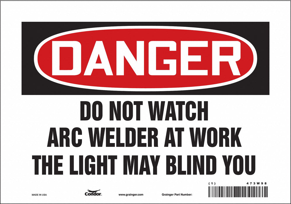 Safety Sign 7 inx10 in Vinyl