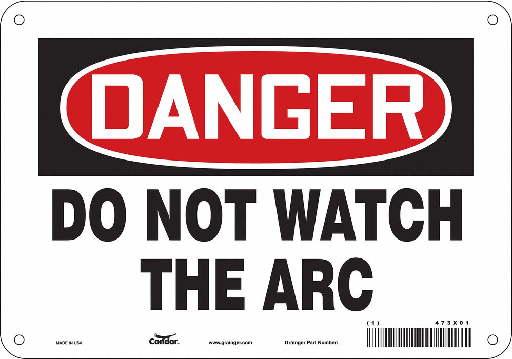 Safety Sign 7 in x 10 in Aluminum