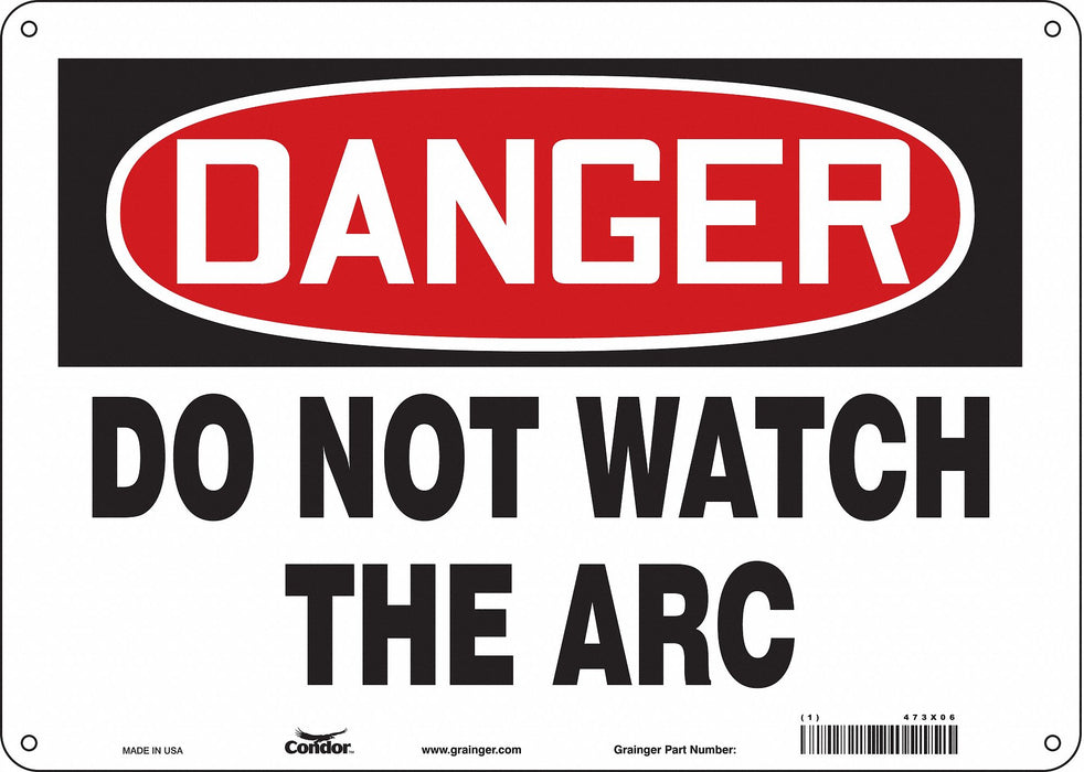 Safety Sign 10 in x 14 in Polyethylene