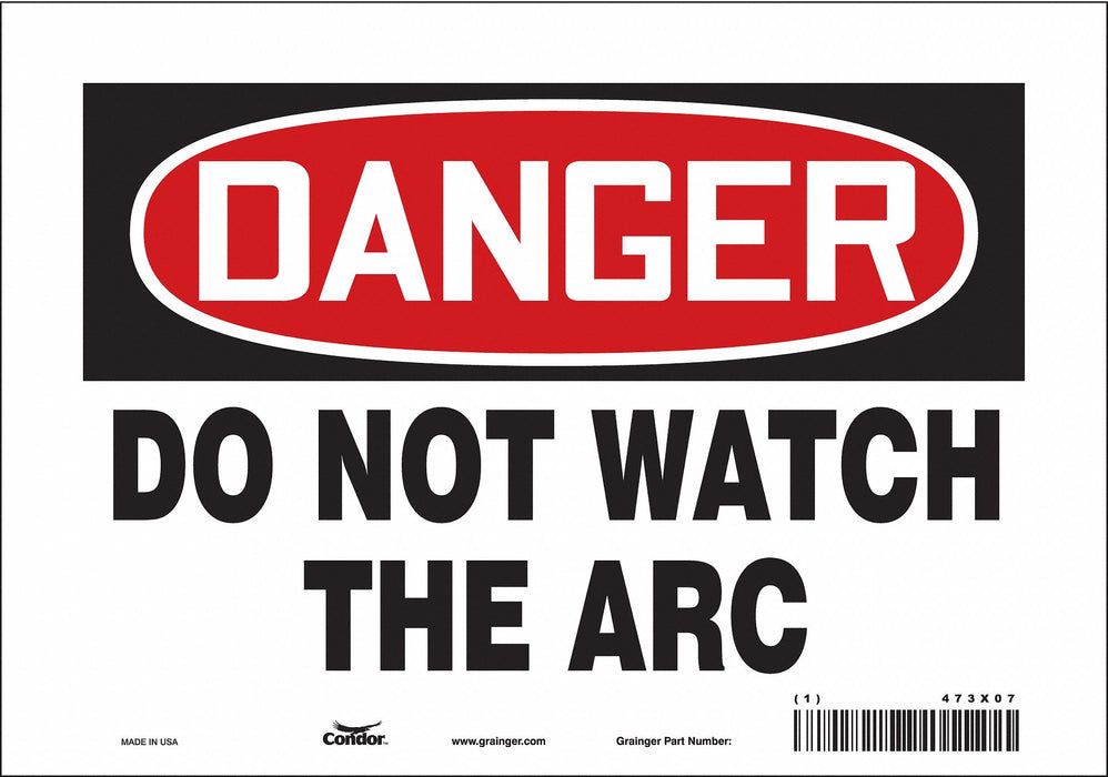 Safety Sign 7 in x 10 in Vinyl