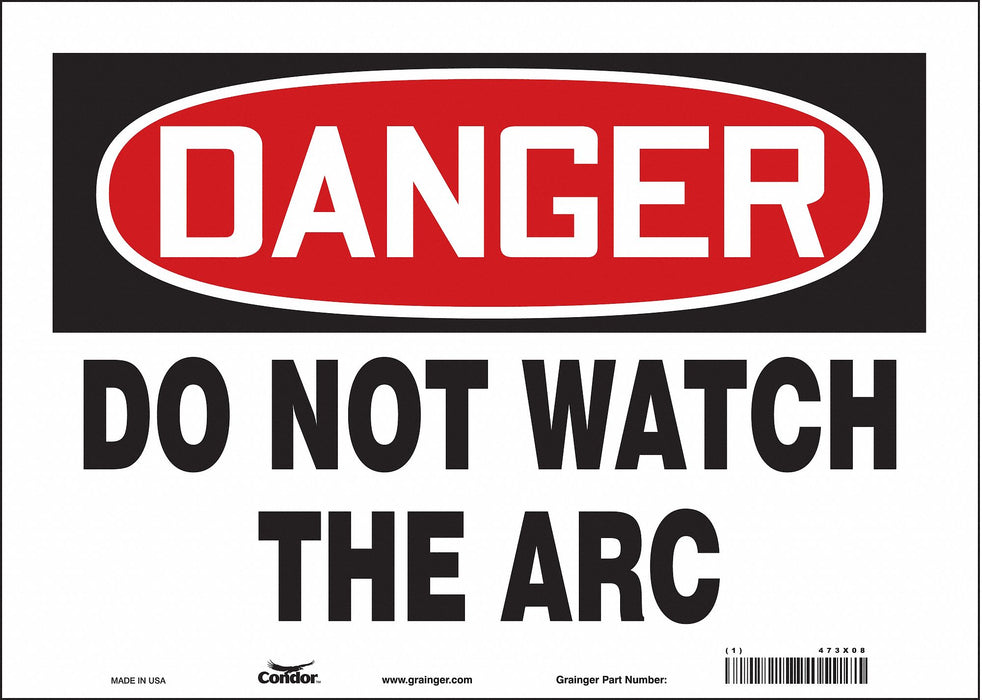 Safety Sign 10 in x 14 in Vinyl
