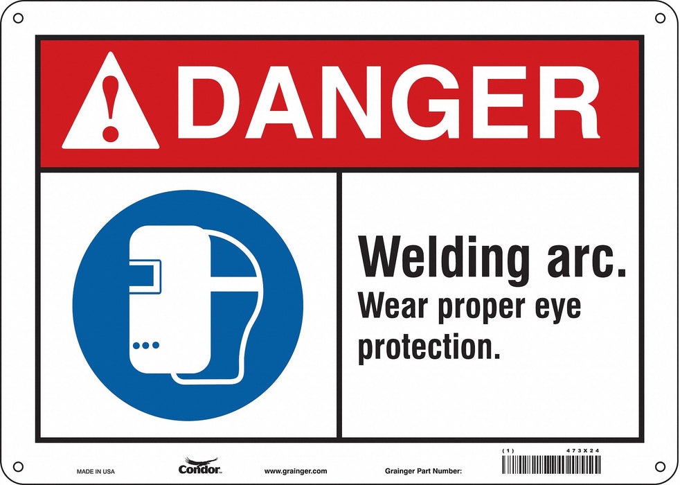 Safety Sign 10 inx14 in Polyethylene