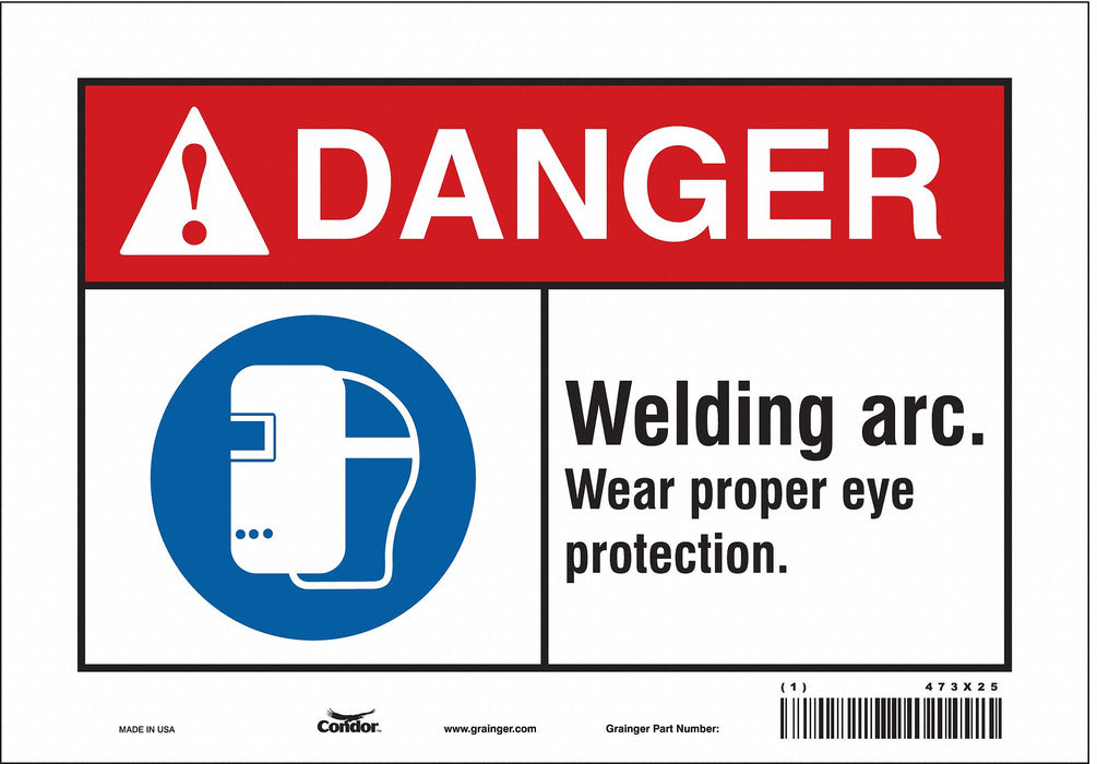 Safety Sign 7 in x 10 in Vinyl