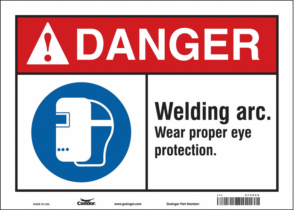 Safety Sign 10 in x 14 in Vinyl