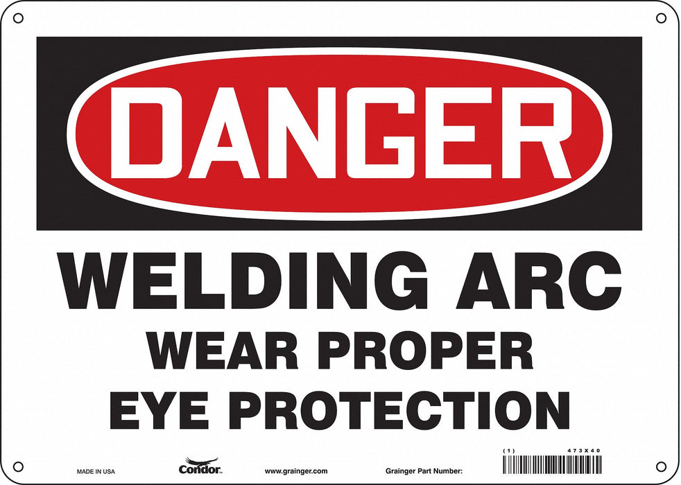 Safety Sign 10 inx14 in Aluminum