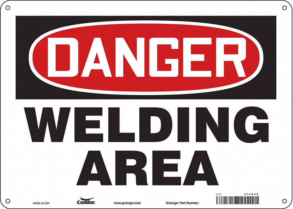 Safety Sign 10 inx14 in Aluminum