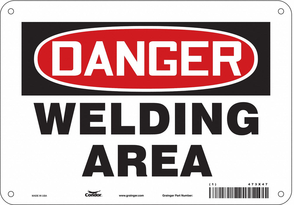 Safety Sign 7 inx10 in Polyethylene