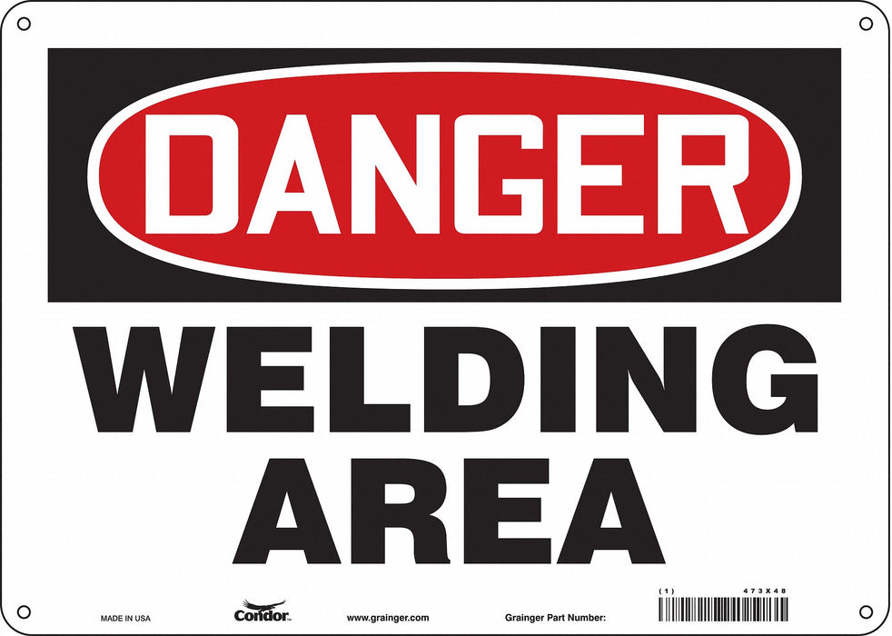 Safety Sign 10 inx14 in Polyethylene