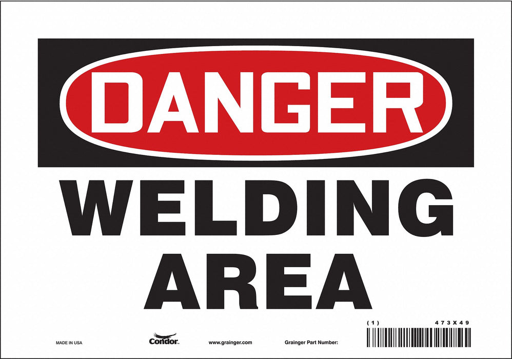 Safety Sign 7 in x 10 in Vinyl