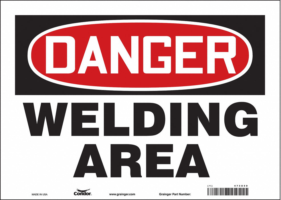 Safety Sign 10 inx14 in Vinyl