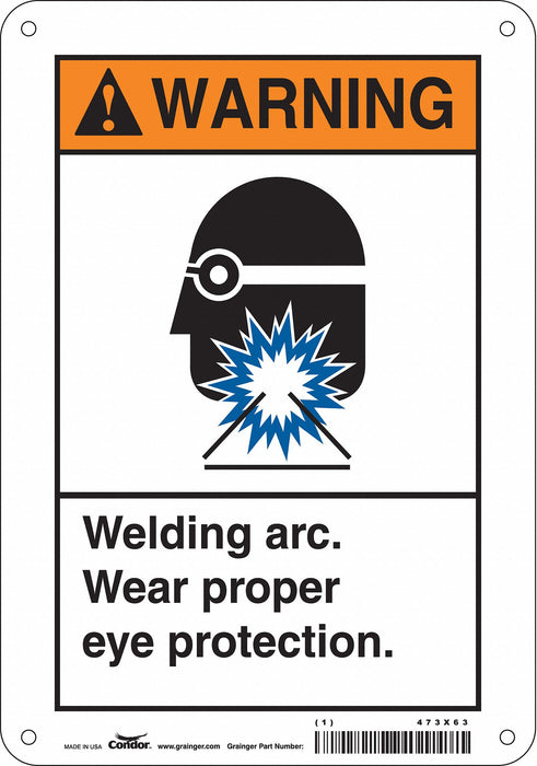 Safety Sign 10 in x 7 in Aluminum