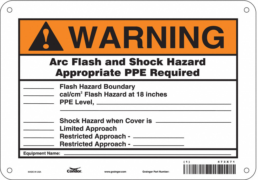 Safety Sign 7 in x 10 in Polyethylene