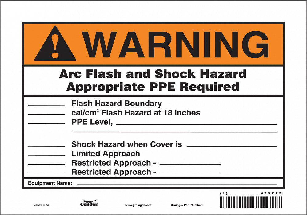 Safety Sign 7 inx10 in Vinyl