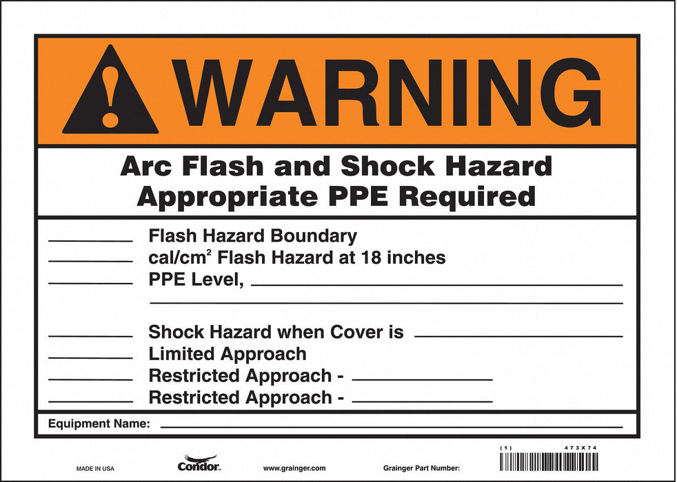Safety Sign 10 inx14 in Vinyl