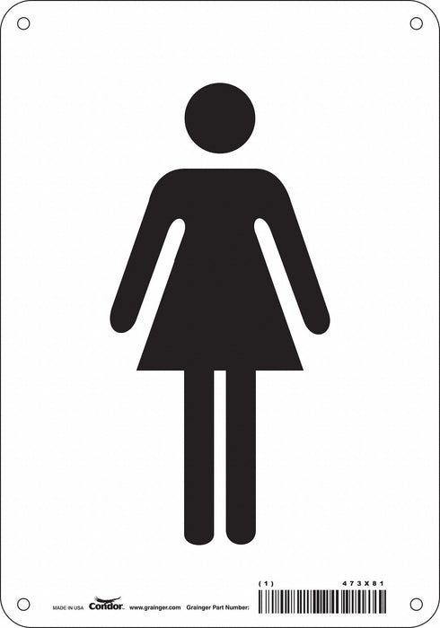 Safety Sign 10 in x 7 in Aluminum