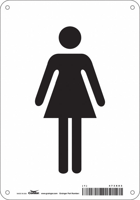 Safety Sign 10 in x 7 in Polyethylene