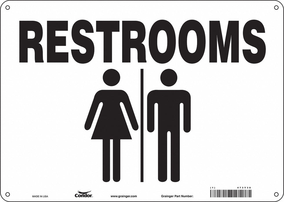Safety Sign 10 in x 14 in Polyethylene