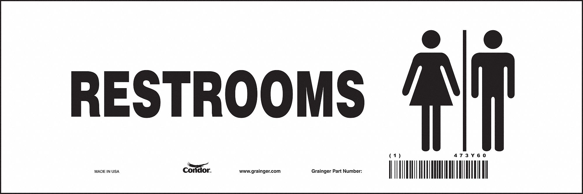 Safety Sign 4 in x 12 in Vinyl