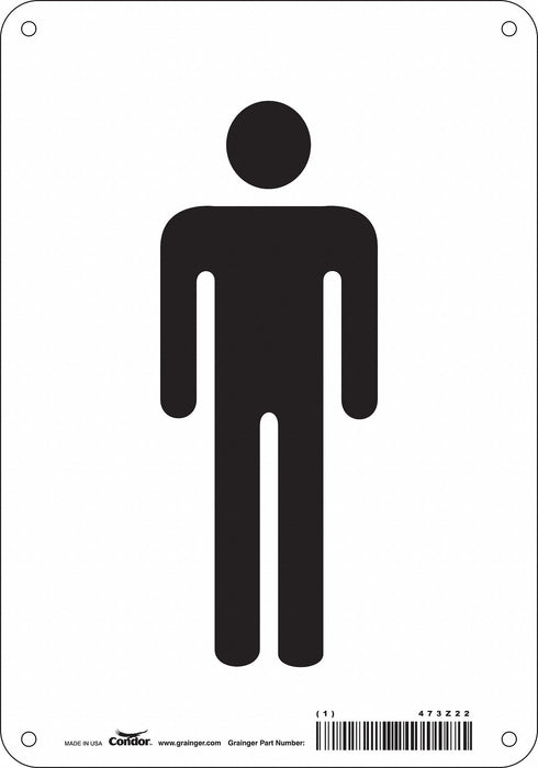 Safety Sign 10 in x 7 in Polyethylene