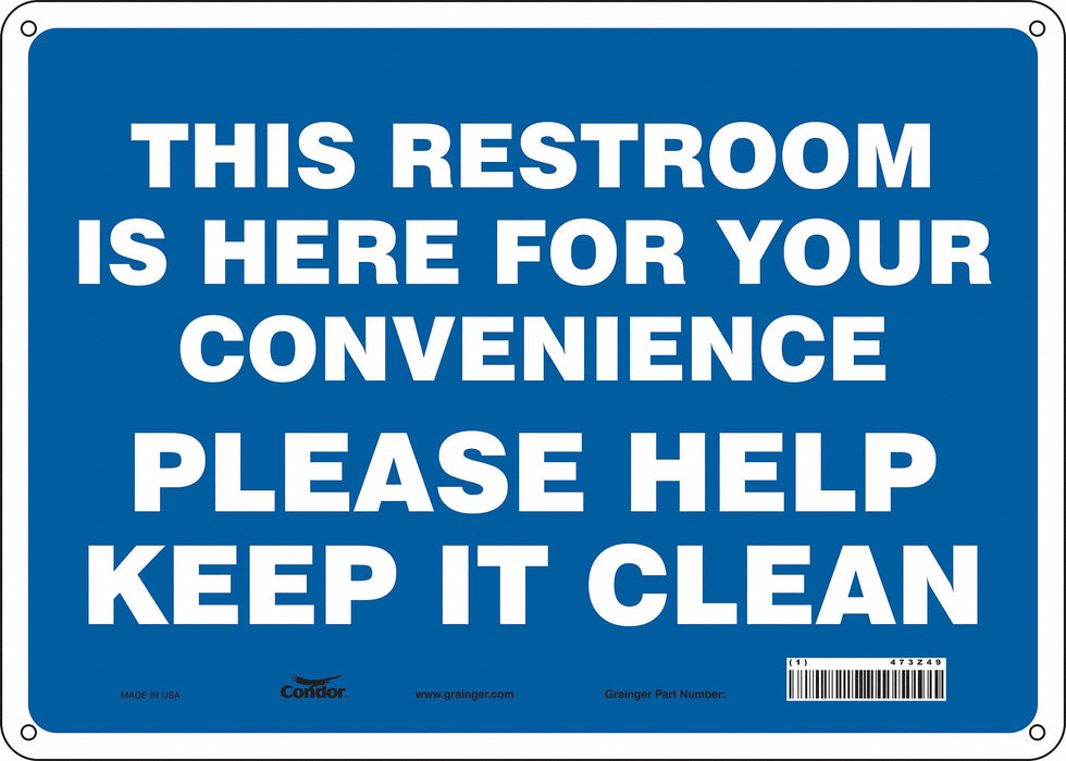 Safety Sign 10 in x 14 in Aluminum