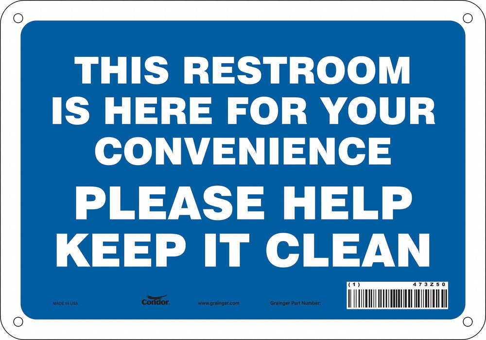 Safety Sign 7 in x 10 in Polyethylene