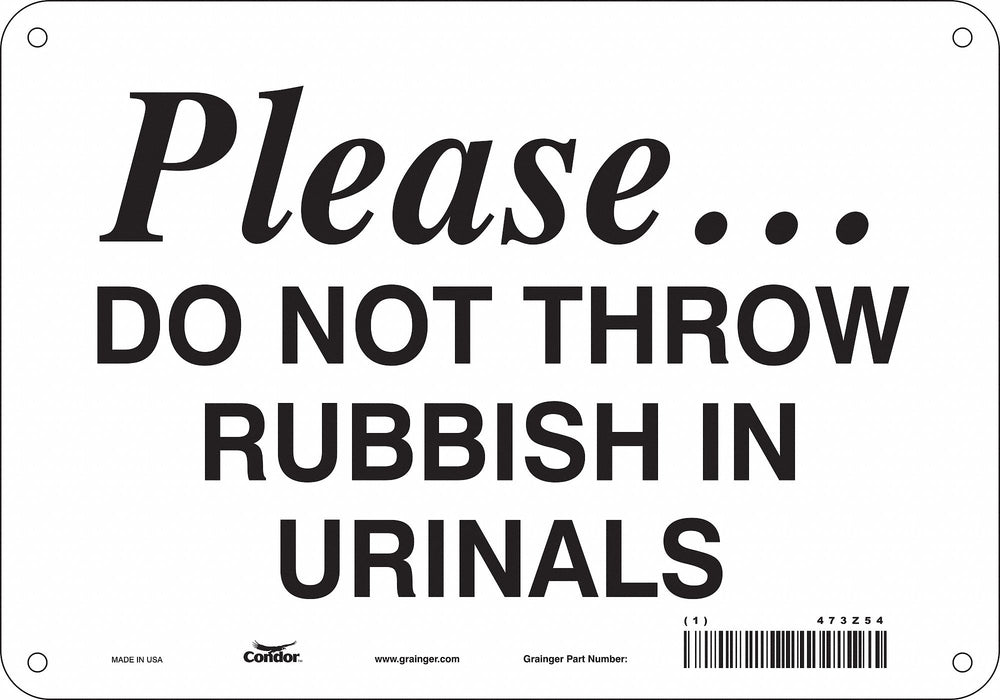 Safety Sign 7 in x 10 in Aluminum