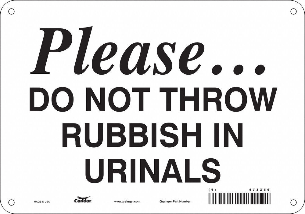 Safety Sign 7 in x 10 in Polyethylene