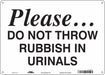 Safety Sign 10 in x 14 in Polyethylene