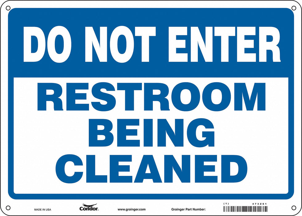 Safety Sign 10 in x 14 in Aluminum