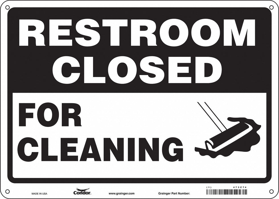 Safety Sign 10 in x 14 in Aluminum