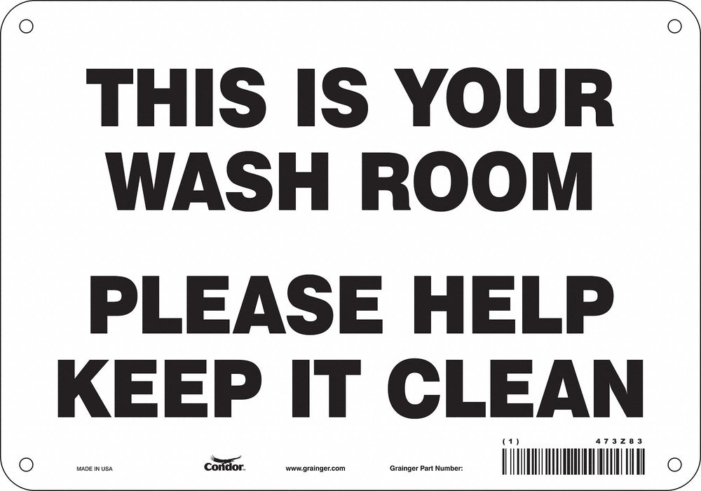 Safety Sign 7 in x 10 in Aluminum