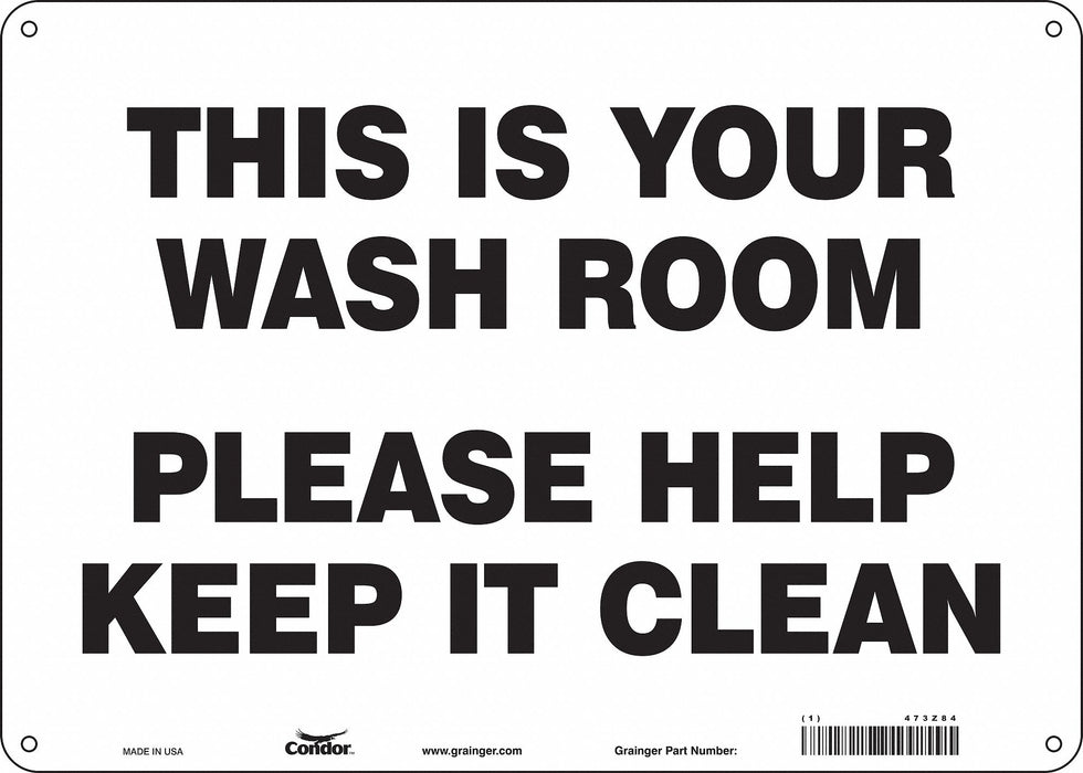 Safety Sign 10 in x 14 in Aluminum