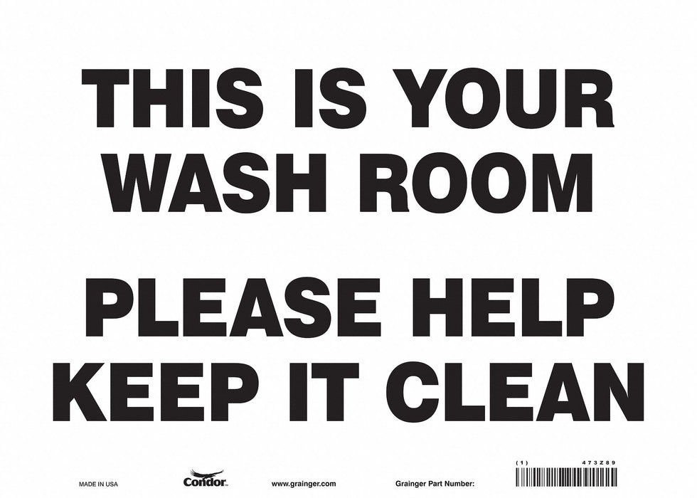 Safety Sign 10 in x 14 in Vinyl