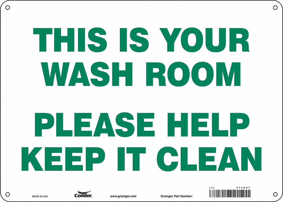 Safety Sign 10 in x 14 in Aluminum