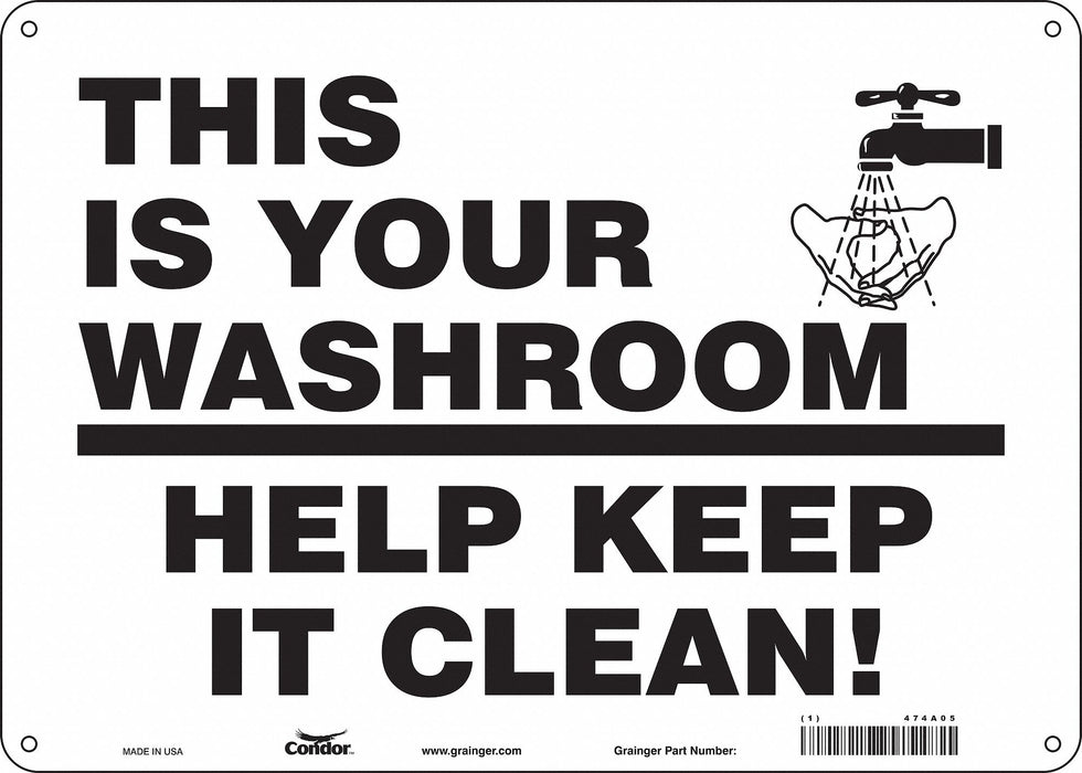 Safety Sign 10 in x 14 in Aluminum