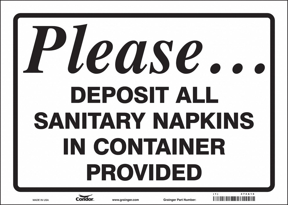 Safety Sign 10 in x 14 in Vinyl