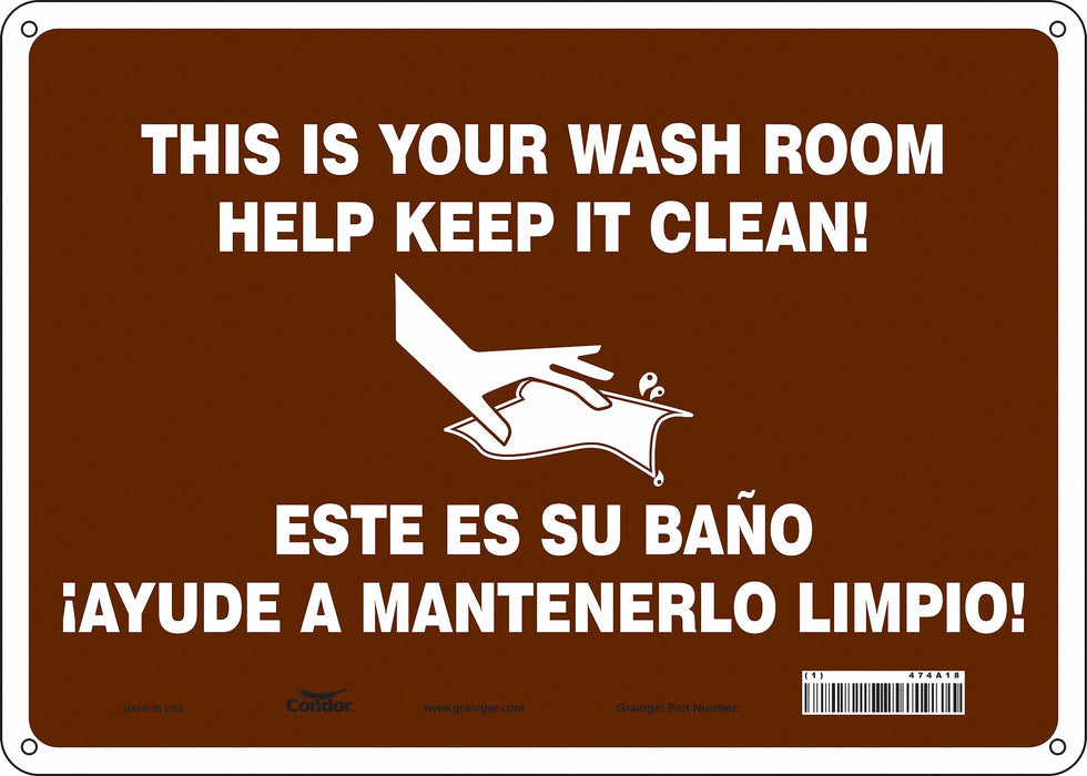 Safety Sign 10 in x 14 in Aluminum