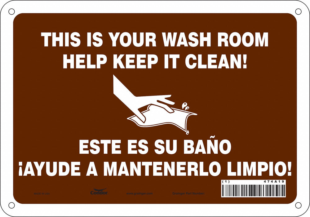 Safety Sign 7 in x 10 in Polyethylene