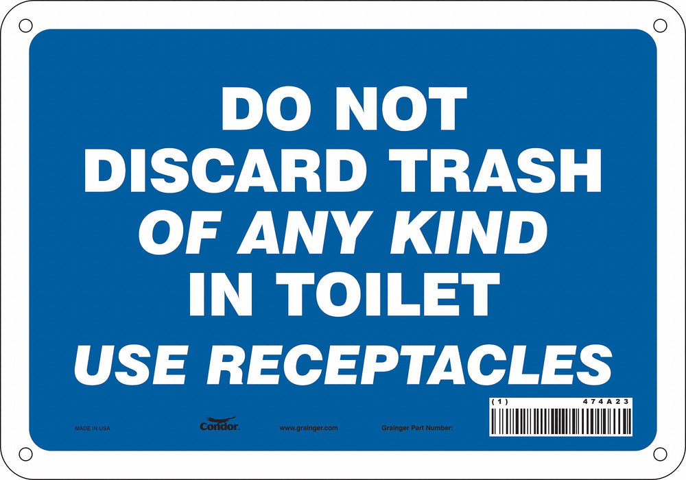 Safety Sign 7 in x 10 in Aluminum