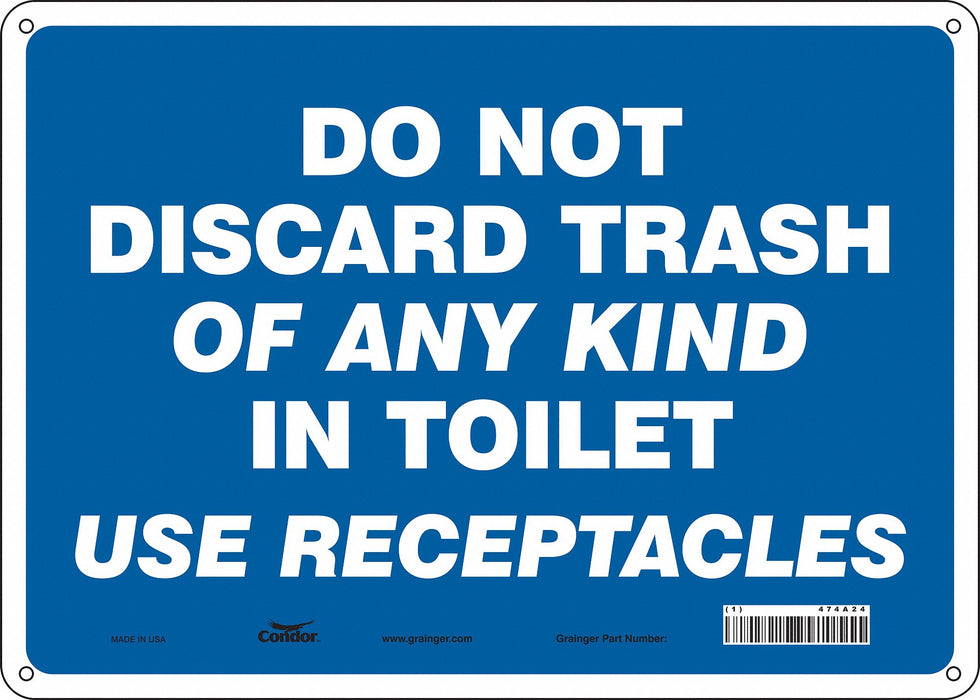 Safety Sign 10 in x 14 in Aluminum
