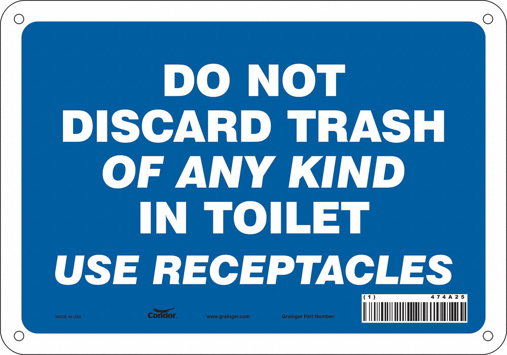 Safety Sign 7 in x 10 in Polyethylene