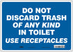 Safety Sign 10 in x 14 in Polyethylene