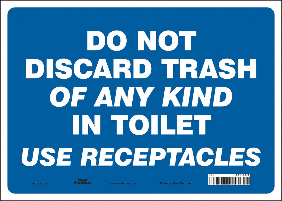 Safety Sign 10 in x 14 in Vinyl