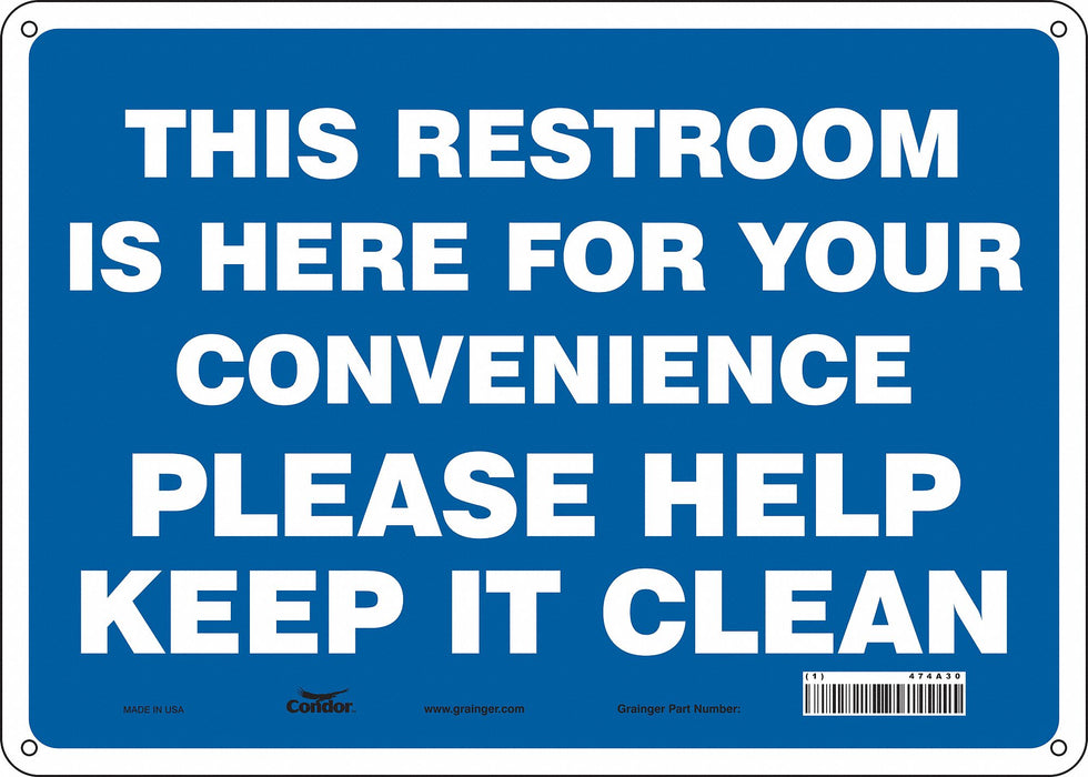 Safety Sign 10 in x 14 in Aluminum