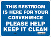 Safety Sign 10 in x 14 in Polyethylene