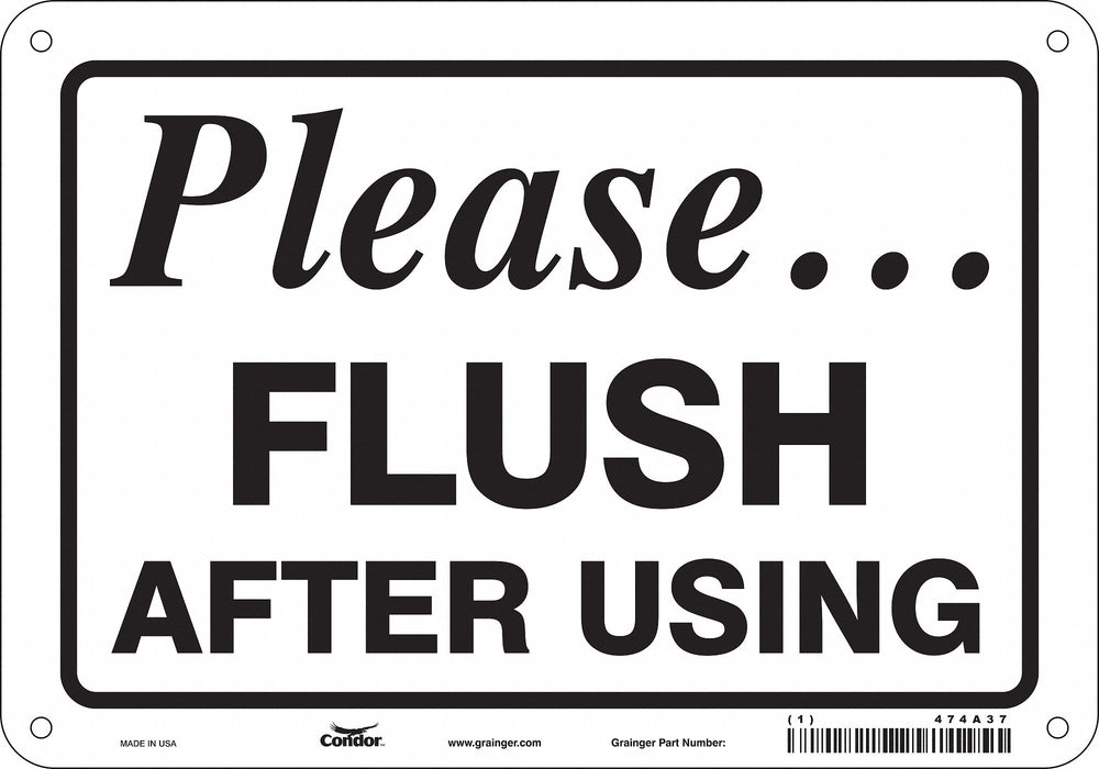 Safety Sign 7 in x 10 in Polyethylene