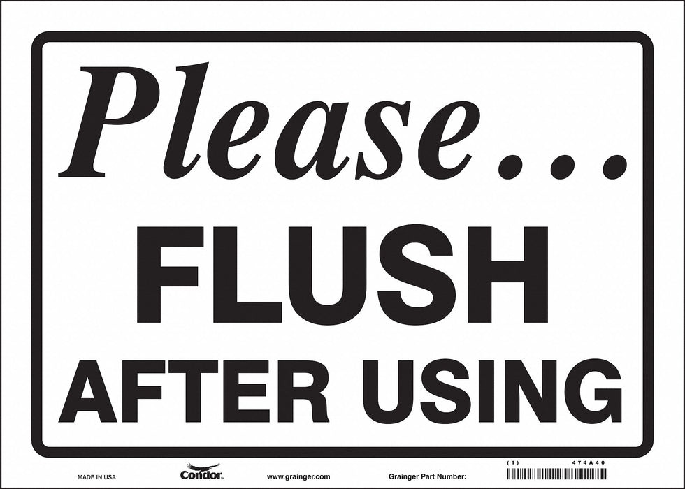 Safety Sign 10 in x 14 in Vinyl