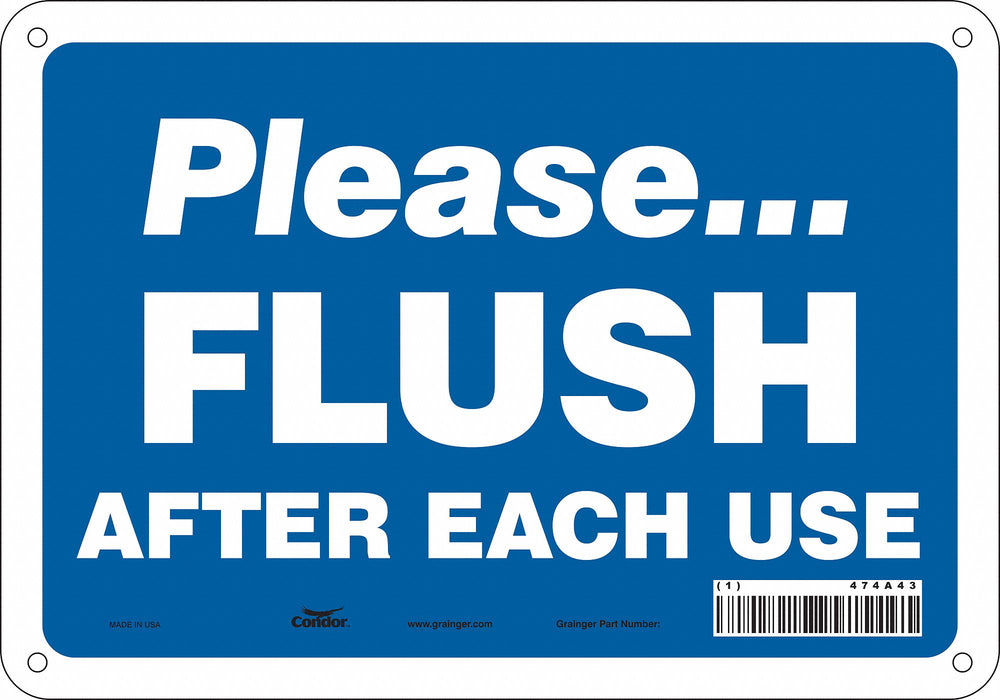Safety Sign 7 in x 10 in Polyethylene