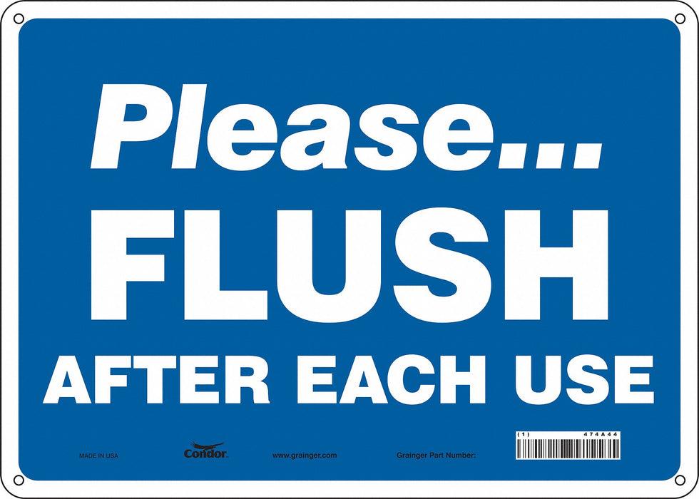 Safety Sign 10 in x 14 in Polyethylene