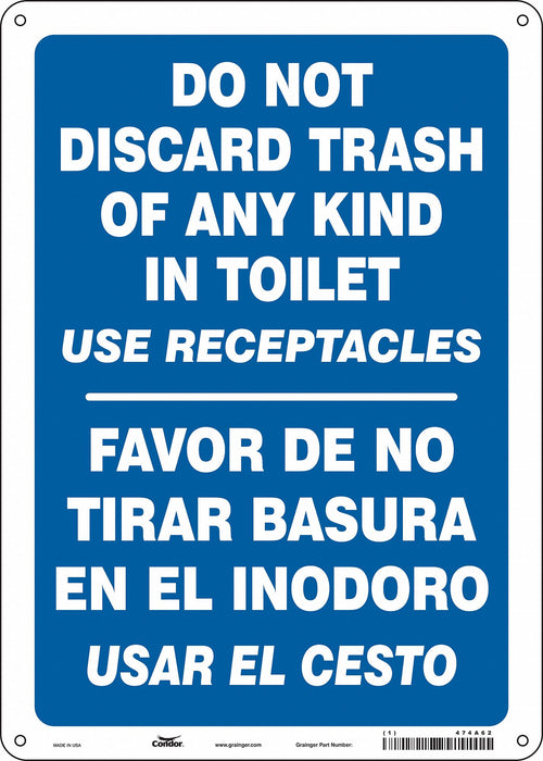 Safety Sign 14 in x 10 in Polyethylene